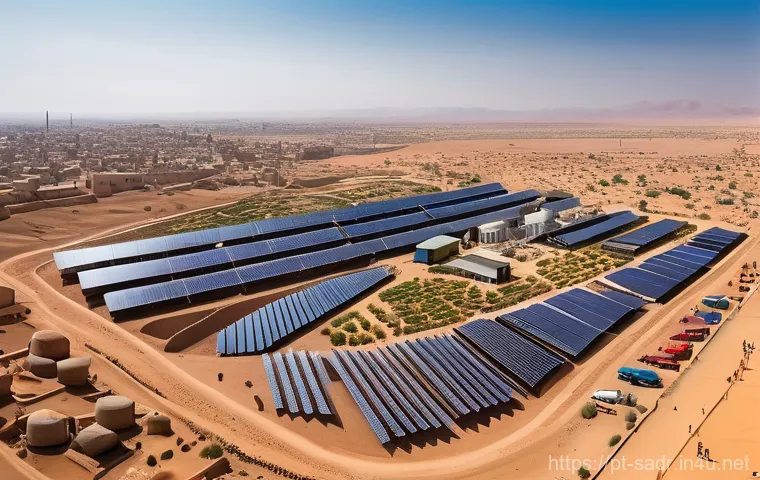 사하라 아랍 민주 공화국과 북아프리카 경제 비교 - A dynamic scene showcasing the robust economic development fueled by natural resources in a North Af...